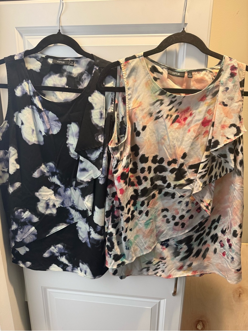 Apt. 9 Women's Floral & Animal Print Ruffle Camisoles - Black & Multicolor